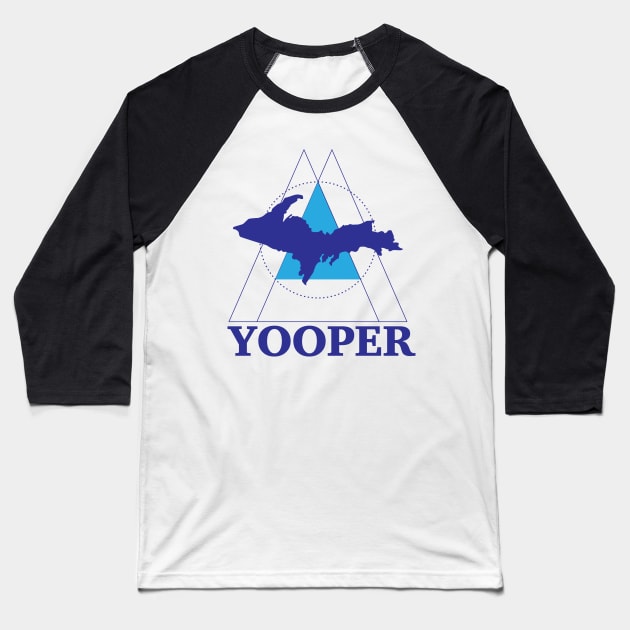 UP Yooper Upper Peninsula of Michigan Baseball T-Shirt by DoctorWatsonDesigns